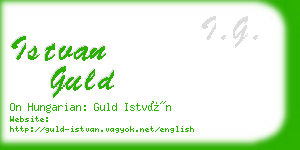 istvan guld business card